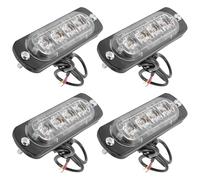 Fangxuee 4 Piezas 4 Luces EstroboscóPicas de RecuperacióN áMbar LED 12 V 24 V Destello de Parrilla Naranja Intermitente
