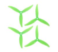 Fangxuee 4 Piezas MCK 3-Blade PC Hélice 5.1 Pulgadas 2CW + 2CCW Hélice para Drones FPV Freestyle Juicy Sbang Piezas de Bricolaje Verde