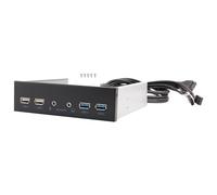 Fangxuee 5,25 Pulgadas Caja de La Pc de Escritorio Panel Frontal Interno USB Concentrador 2 Puertos USB 3.0 Y 2 Puertos USB 2.0 con HD Audio Puerto 20 Connector