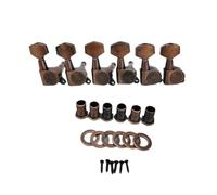 Fangxuee 6 Piezas de Afinadores de Guitarra, Clavijas de Afinación de Guitarra, Perillas de Máquina, Cuadrado, Botón de Guitarra
