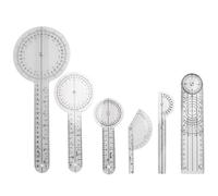 Fangxuee 6 Unids MéDica Regla Espinal GonoróMetro Dedo Espinal Protractores ÁNgulo de Regla MúLtiple Herramienta de MedicióN de 180/360 Grados