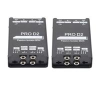 Fangxuee Aislador Pasivo PRO D2, Caja de Inyección de Audio, Convertidor de Impedancia para Caja DI de Bajo, Mezclador de Sonido y Ruido de Corriente.