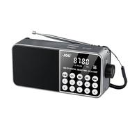 Fangxuee Altavoz de Radio Portátil Compatible con Tarjeta TF, Radio FM Digital, Pantalla LED, Reproductor de MP3 Estéreo para Personas Mayores, Color Gris.
