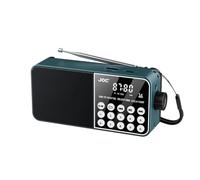 Fangxuee Altavoz Portátil con Radio Compatible con Tarjeta TF, Radio FM Digital, Pantalla LED, Reproductor de MP3 Estéreo para Personas Mayores, Color Azul Pavo Real.
