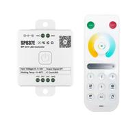 Fangxuee And-SP637E SPI DC5-24v Controlador Dual con Soporte de Control Remoto Control Remoto Táctil 2.4G