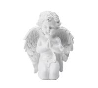 Fangxuee Arrodillado Rezando Puro con ala Estatua de Jardín de Resina Estatua Conmemorativa de Resina para Jardín Estatua de Jardín Regalo