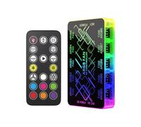 Fangxuee Base Magnética para Chasis de 1 A 10 con Control Remoto para Ventiladores ARGB y PWM, Accesorio para Caja de Computadora con Sincronización de Luz