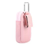 Fangxuee Bolsa de Almacenamiento Portátil para MP3/MP4 con Hebilla A Prueba de Polvo y con una Práctica Ventana Transparente para Uso Directo, Color Rosa
