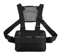 Fangxuee Bolsa de Pecho Paquete Delantero Pecho Rig Chaleco Streetwear Mochila Deportes Al Aire Libre Caza Bolsas Bolsa de Almacenamiento Negro