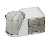 Fangxuee Caja Almacenamiento Herramientas para Decoración Uñas, Contenedor Hisopos Algodón, Organizador Brochas Maquillaje, Caja para Pinceles Uñas, Soporte para Bolígrafos