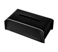 Fangxuee Caja de Pañuelos de Sintético, Caja para Servilletas, Soporte para Papel de Seda para Sala de Estar, Decoración de Mesa para el Hogar, Color Negro