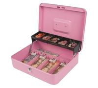 Fangxuee Caja de Seguridad de Metal con Cerradura y Bandeja para Efectivo, Multicompartimento, Portátil, para el Hogar C
