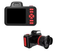 Fangxuee Cámara Digital 1080P con Flash, Cámara de Fotos y Vídeo, Mini Cámara con Pantalla de 2,0 Pulgadas y Zoom Digital para Niños, Color Negro