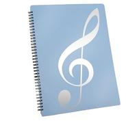 Fangxuee Carpeta de Partituras, Capacidad de 60 PáGinas, Carpeta/Soporte para Partituras, Se Adapta Al TamañO de Carta A4, Escribible y Desmontable (Azul)