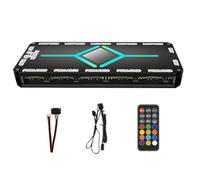Fangxuee Concentrador de Succión Magnética de 12 Puertos ARGB + 10 Puertos PWM con Control Remoto. Divisor de Concentrador PWM y ARGB para Ventilador de PC. Divisor de Concentrador. Negro.