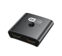 Fangxuee Conmutador 8K Bidireccional de Alta Definición, Divisor de Salida 2 en 1 Compatible con Salida de Pantalla Dual.