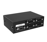 Fangxuee Conmutador RS232 de 4 Entradas y 1 Salida, Conmutador Serial RS232 de 9, 4 X 1, para Consola de PC, Controlador de Uso Compartido de Impresora