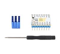 Fangxuee Controlador de Motor Paso A Paso TMC2209 V4.0 de Funcionamiento Silencioso para Impresoras 3D, 5,5-28 V 2,8 A con Disipador de, Micropasos Mejorados
