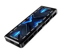 Fangxuee Controlador de Ventilador de Chasis 2 en 1 con Sincronización PWM Shenguang ARGB Dual de 8 Vías y Radiador
