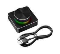 Fangxuee Controlador de Volumen USB Personalizable con Botón para PC, Altavoz de Computadora, Controlador de Volumen de Audio, Efecto LED, Conectar y Usar.