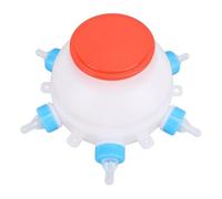 Fangxuee Cubo para Alimentación de Corderos, Biberón para Lechones con 6 Tetinas, Jarra de Leche para Animales de Granja, Cabras, Corderos y Perros, 2,5 L.