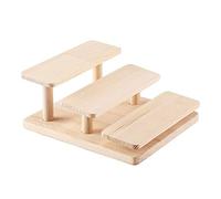 Fangxuee Elevadores de ExhibicióN de Madera 3 Soporte de ExhibicióN de Gafas Soporte de JoyeríA Bandeja Organizadora de Madera para Escritorio Gabinete