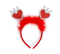 Fangxuee Estilo 12-Nueva Diadema para el DíA de San ValentíN, Vestido de Baile de Boda, Diadema con Foto RomáNtica, SujecióN para el Cabello con Cabeza de Plumas de Amor