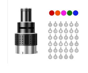 Fangxuee Fotografía Flash Snoot Lente Cónica Modelado de Video Forma Kit de Luz de Estudio Fotográfico con Lente de Óptico 35 Gobos