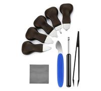 Fangxuee Herramienta para Quitar la Tapa Trasera del Reloj, Kit 9 en 1 para Cambiar la Batería del Reloj, Herramientas para Abrir y Quitar la Tapa Trasera y Pinzas Antiestáticas A