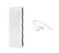Fangxuee Hub ARGB/PWM con 10 Puertos de Expansión Duales, Controlador ARGB, Adaptador de Concentrador de Ventilador 2 en 1 para Ventilador de Caja, Color