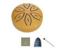 Fangxuee Instrumentos Musicales para Niños Orff Instruments Crafts Mini Tambor 3 Pulgadas 6 Tonos Dorados
