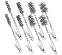 Fangxuee Juego 8 Cepillos Alambre Acero Inoxidable, Cepillos Orificio, Cepillo Alambre Limpieza Resistente con Vástago Hexagonal, para Eliminar el Óxido Taladros Eléctricos.