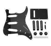 Fangxuee Juego de 3 Negro 11 Agujeros Perillas Cubiertas de Fonocaptor Placa Trasera Traste Diapasón de Guitarra Sss Puntas de Guitarra Piezas Y Accesorios de Guitarra-52 X 52 X 52Mm