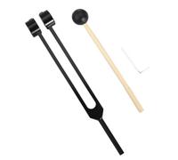 Fangxuee Juego de Diapasones de 128 Hz para Sanación de Chakras, de Aleación de Aluminio, para Terapia de Sonido, Bioacústicos, Coloridos, Ajustables, Color Negro.