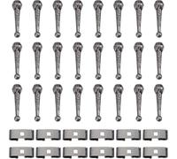 Fangxuee Kit de 36 Accesorios para Corbatas de Bolo, 24 Tapas de Repuesto para Puntas de Corbata de Bolo y 12 Cierres Deslizantes para Corbata de Bolo A