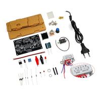 Fangxuee Kit de Bricolaje de Fuente de Alimentación Regulada Ajustable LM317 Fuente de Alimentación Estabilizada LM317 CA 220 V A CC 1,25-12 V Enchufe Europeo (con Carcasa)