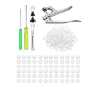 Fangxuee Kit de Cierres A Presión de Plástico con Alicates, Cierres A Presión Redondos de Resina T8 Sin Costura para Coser Ropa y Pañales.