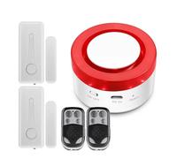 Fangxuee Kit de de Alarma de Seguridad para el Hogar Inteligente Tuya con WiFi, Alarma Antirrobo Inalámbrica, Sensor de Movimiento para Puertas y Ventanas.