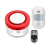 Fangxuee Kit de de Alarma de Seguridad para el Hogar Inteligente Tuya con WiFi, Alarma Antirrobo Inalámbrica, Sensor de Movimiento para Puertas y Ventanas.