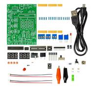 Fangxuee Kit de Soldadura para Bricolaje con Medidor Multifunción, Voltaje, Corriente y Temperatura, Generador de Señales PWM, Piezas Sueltas, Sin Carcasa.