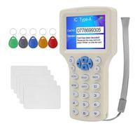 Fangxuee Lector de Tarjetas Inteligentes RFID NFC + Duplicador de/Tarjeta RFID 5XT5577 125K 13,56 MHz Escritor de Claves IC/ID Replicador RFID