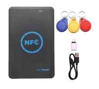 Fangxuee Lector/Escritor Chip Inteligente NFC 5 Bandas + 3XCUID, Copiadora 125K y 13,56 M, Duplicadora HID, Clonadora Etiquetas, con IC Identificación, Copia Llaves.