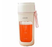 Fangxuee Licuadora Portátil Eléctrica Multifunción, Extractor de Frutas, Batidora de 6 Cuchillas, 1200 MAh, Color Rosa.