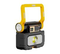 Fangxuee Linterna LED Solar, Portátil, Multifuncional, Recargable, para Camping, con Caja de Herramientas Integrada.