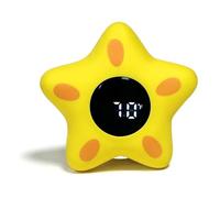 Fangxuee Medidor de Temperatura del Agua para Baño de, Pentagrama Amarillo, Electrónico, Resistente Al Agua IP67, Medición Rápida y Precisa.