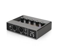 Fangxuee Mezclador de Audio Profesional Interfaz de Audio USB Tarjeta de Sonido Equipo de DJ Estudio de Grabación Convertidor de Guitarra Eléctrica
