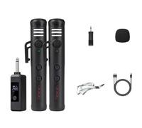 Fangxuee Micrófono Inalámbrico para Colgar en el Cuello, Micrófono de Enseñanza, Altavoz, Amplificador, Micrófono Universal Inalámbrico para Exteriores en