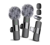 Fangxuee Mini Micrófono de Solapa Inalámbrico para, para y Android, Ideal para Grabar Videos, Vlogs y Podcasts.
