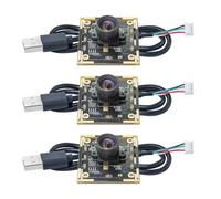 Fangxuee Módulo de Cámara OV9732 de 3 Piezas, 1 MP, 1280 X 720, 30 Fps, Controlador USB Gratuito, Enfoque Manual con Cable de 1 Metro para WinXP/7/8/10