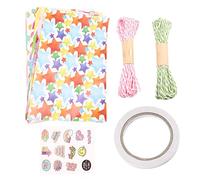 Fangxuee Papel para Envolver CumpleañOs con ArcoíRis, Regalo para NiñOs CumpleañOs Reciclable Mujeres NiñAs NiñOs, para Todas Las Ocasiones de DecoracióN de Papel de Regalo